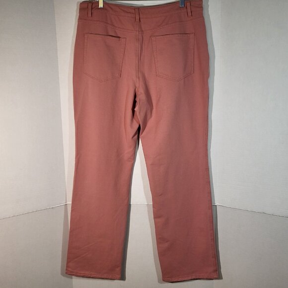 Dream Jeannes by Quacker Factory Women's Stretch Jeans Size 14 Salmon Pink - Picture 7 of 12